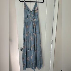 Altar'd State Blue Floral Wedding Dress